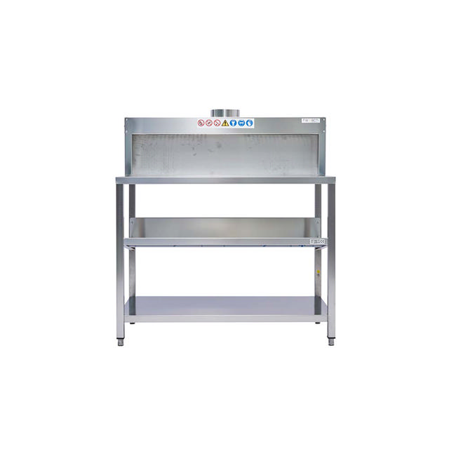 Industrial Work Bench 120 cm with extraction hood - Reinforced work bench for industrial use