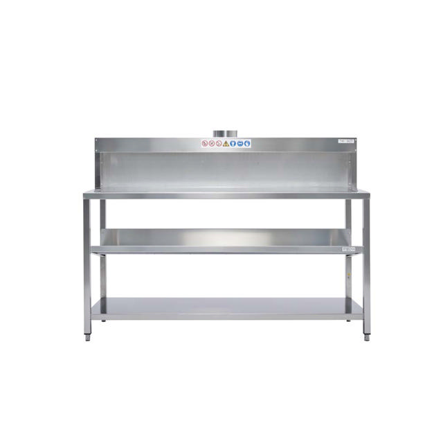 Industrial Work Bench 120 cm with extraction hood - Reinforced work bench for industrial use