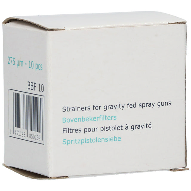 strainers for gravity fed spray guns 275µm 10p.