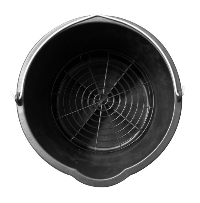 Bucket with spout - black 12l