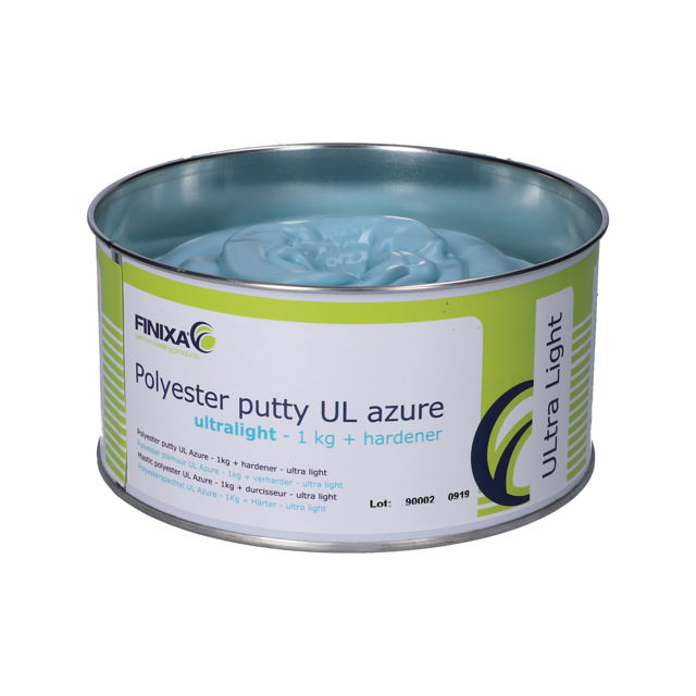 Polyester putty UL Azure 1kg + hardener - ultra light