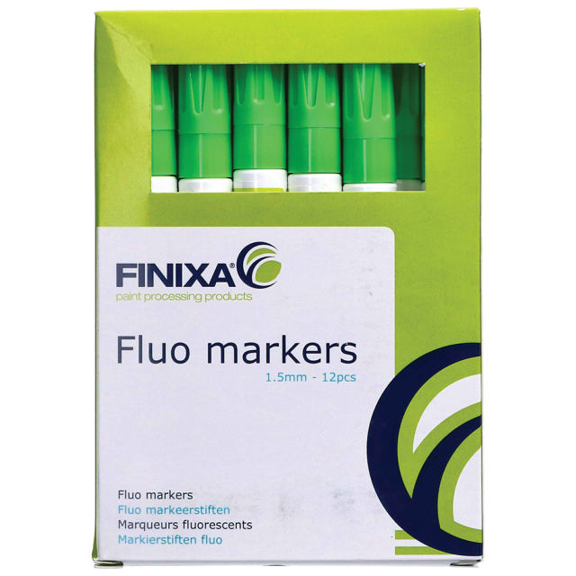 Fluo marker green 12 p. fine 1.5mm