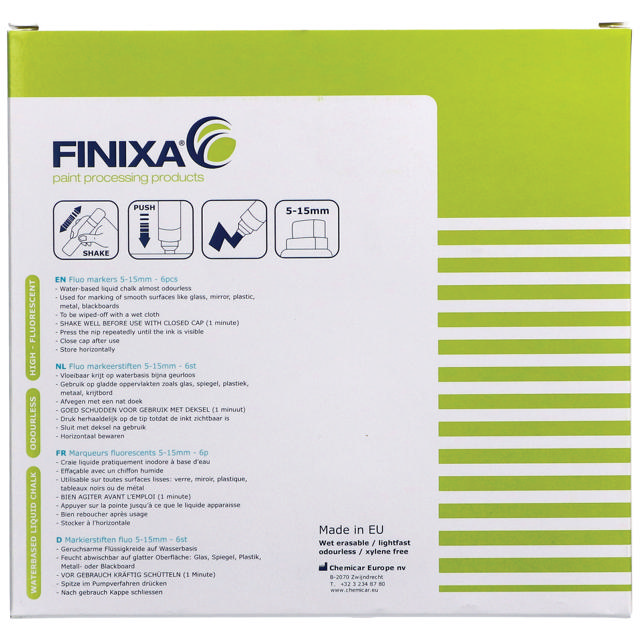 Fluo marker green 12 p. fine 1.5mm