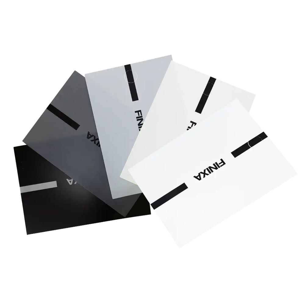 Spray sample card - white - 250p.