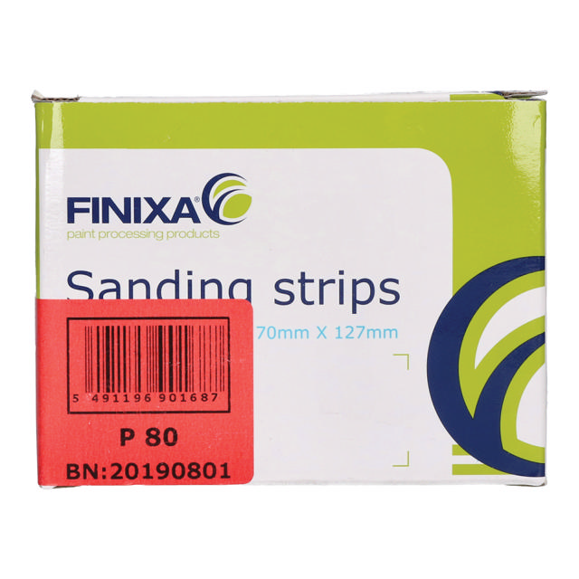 Sanding strip-paper-70x125mm 8 holes P400 100p.