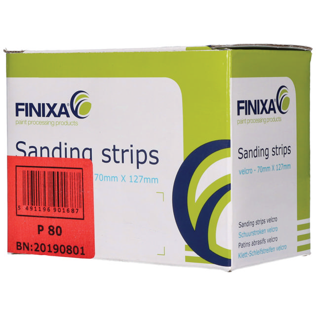 Sanding strip-paper-70x125mm 8 holes P400 100p.