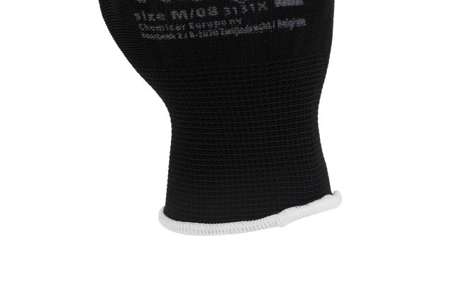 Assembly gloves PU black - M 12 pairs